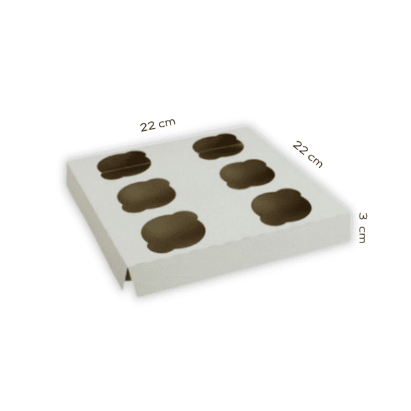 Wkład do pudełka na 6 muffinek 22x22x3cm Hersta