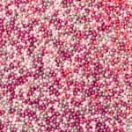 Pastelowa Posypka - Różowo-Srebrne Kuleczki Cukrowe 50g