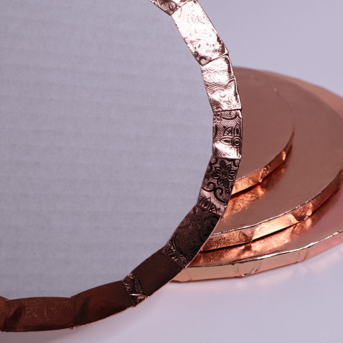 25 cm podkład pod tort złoty róż, 1,2 cm - obrazek 3
