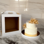 30x30x32 Pudełko na tort białe z okienkiem - obrazek 3