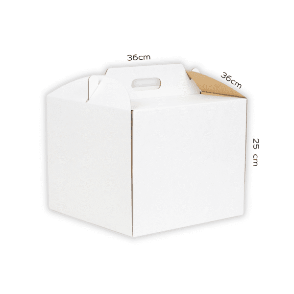 Pudełko na tort 36x36x25 z rączką