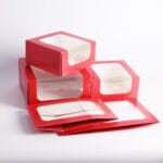 22x22x10 Opakowanie cukiernicze z okienkiem malinowe czerwone Tortino - obrazek 4