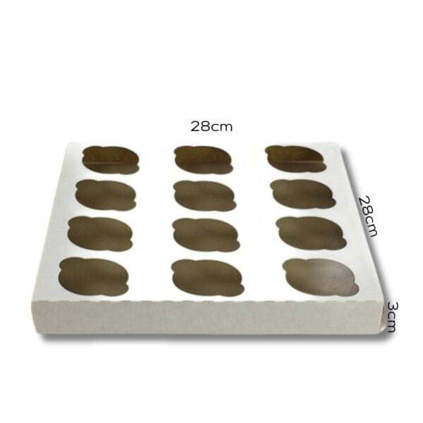28x28x3 Wkład do pudełka na 12 muffinek Hersta