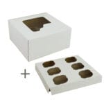 Pudełko 22x22x11 z wkładem na 6 muffinek Hersta