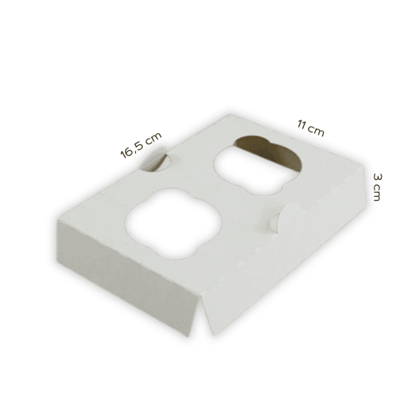 Wkład do pudełka na 2 muffinki 16,5x11x3 cm (1 szt.) Hersta