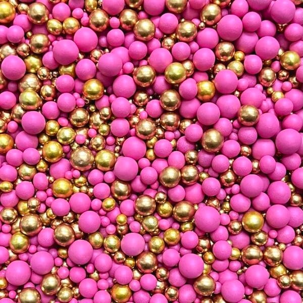 Królewski Mix - Różowo-Złote Kuleczki, posypka 50g