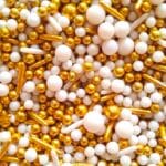 Posypka Biało-Złoty Mix Perełek i Pałeczek 50g