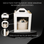 26x26x32 Pudełko na tort z okienkiem