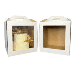 30x30x32 Pudełko na tort białe z okienkiem