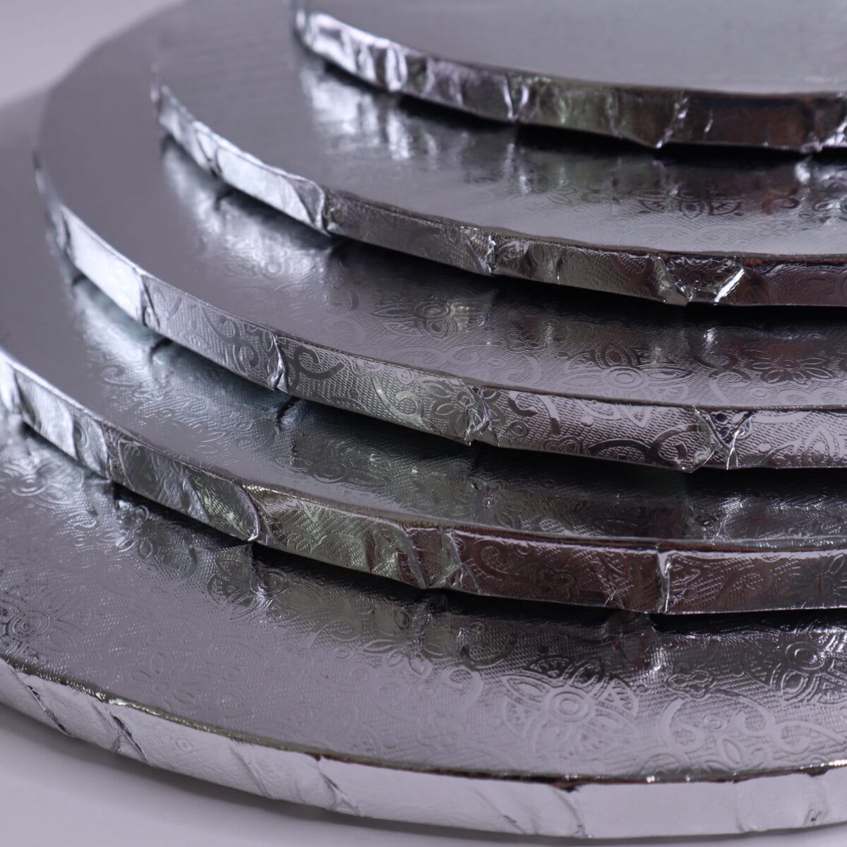 30 cm podkład pod tort srebrny 1,2 cm - obrazek 2