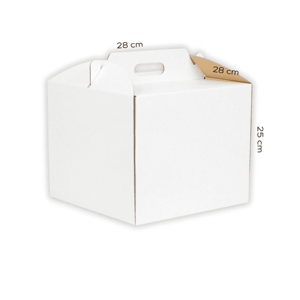 Pudełko na tort 28x28x25 z rączką
