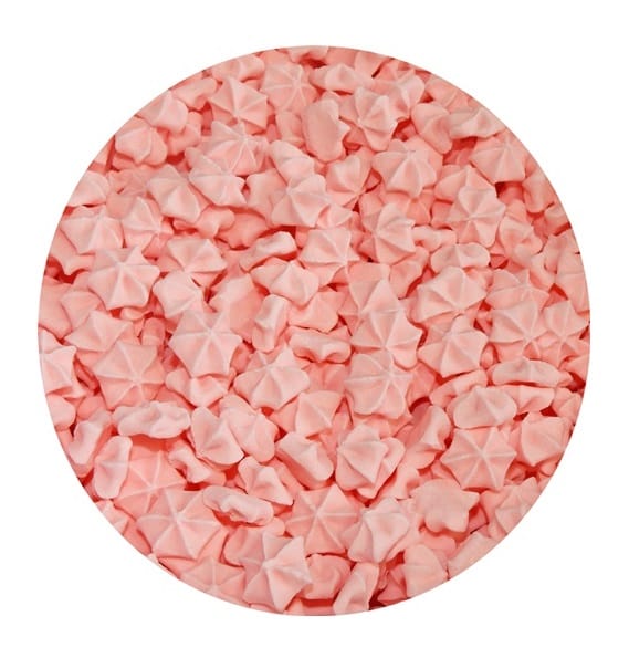 0693bb33f42f08ec1e59b8349dce6b96.jpg Posypka beziki różowe gwiazdki 50g - obrazek 1