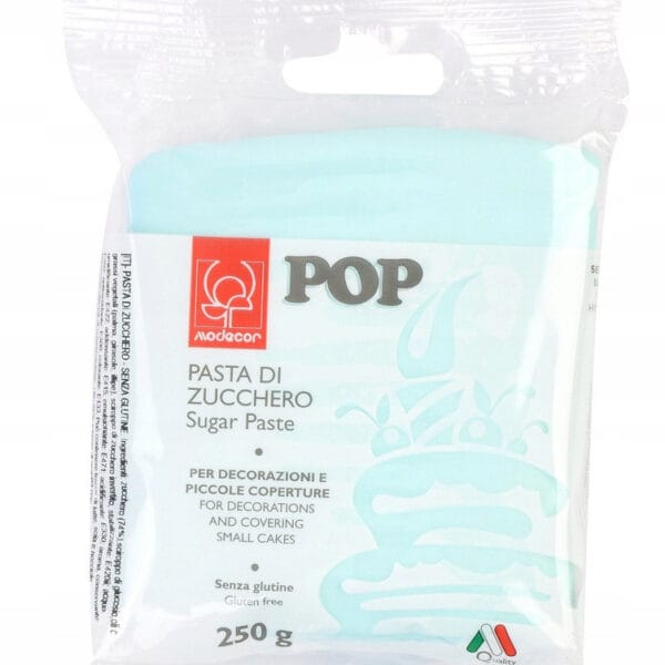 Błękitna masa cukrowa Modecor lukier plastyczny 250g