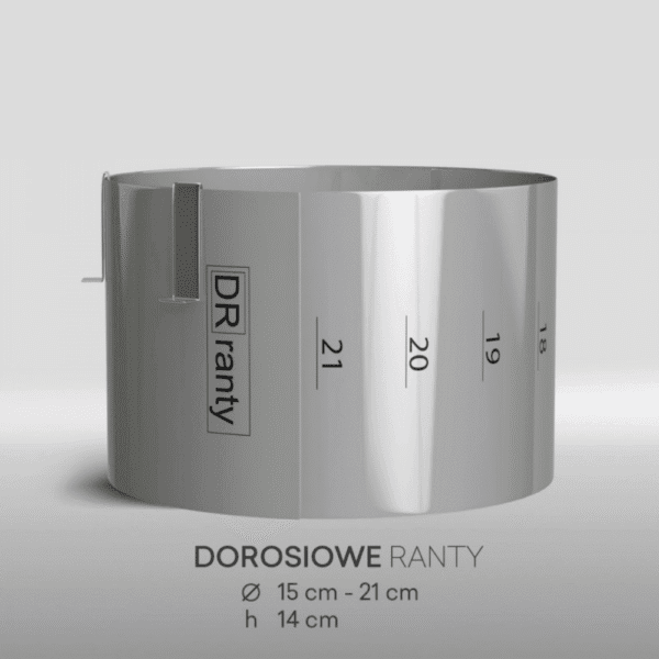 Rant okrągły h14 ,   15-21 cm Dorosiowe Ranty z podziałką