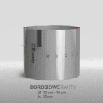Rant okrągły dla małych tortów h12 Dorosiowe Ranty  10-14 cm z podziałką