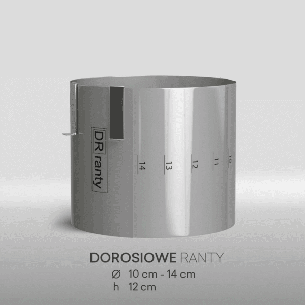 Rant okrągły dla małych tortów h12 Dorosiowe Ranty  10-14 cm z podziałką