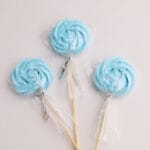 Lizak z bezy niebieskie 6 cm - 3 szt