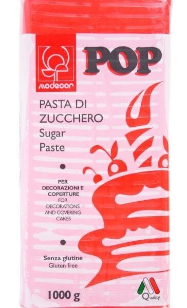 Czerwona masa cukrowa Modecor, lukier plastyczny 1 kg