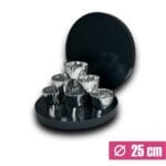 Podkład styrodurowy 25 cm Czarny z oklejonym bokiem - obrazek 3