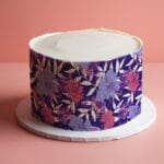 Fioletowe kwiaty - tapeta cukiernicza, wydruk jadalny papier skrobiowy - obrazek 2