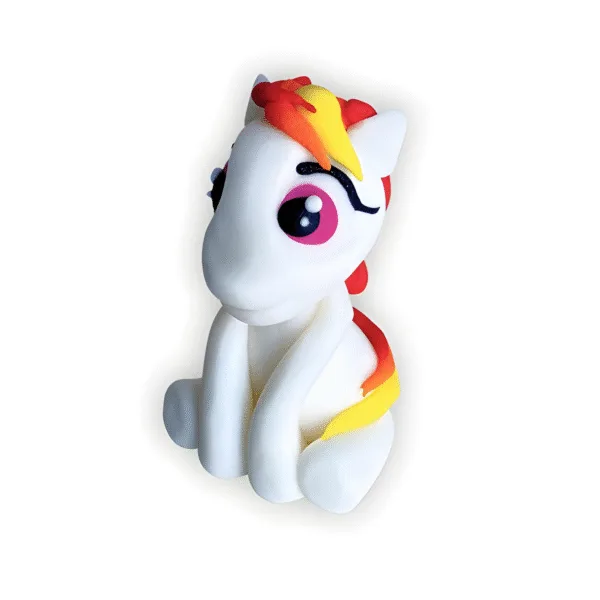 Figurka na tort Konik kucyk biało-czerwony dekoracja Urodziny