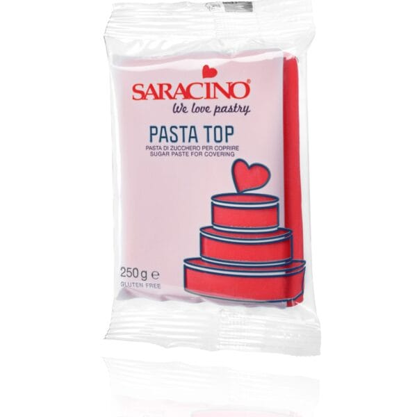 Czerwona masa cukrowa do obkładania Pasta Top  Saracino 250 g