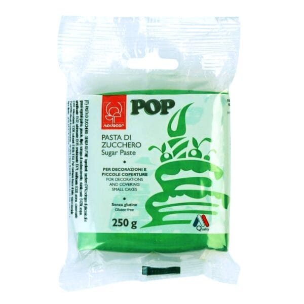 Zielona masa cukrowa Modecor, lukier plastyczny 250g