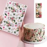 Tropiczne kwiaty - tapeta cukiernicza, wydruk jadalny papier cukrowy