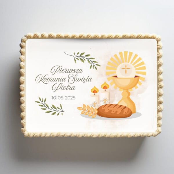 Wydruk cukrowy pierwsza komunia Nr.1 papier skrobiowy