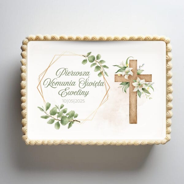 Oplatek cukrowy komunia Nr.8, papier skrobiowy