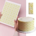 Żółte kwiaty tapeta cukiernicza, wydruk jadalny papier cukrowy