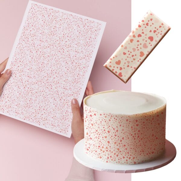 Wydruk jadalny na Walentynki Tapeta na tort papier skrobiowy