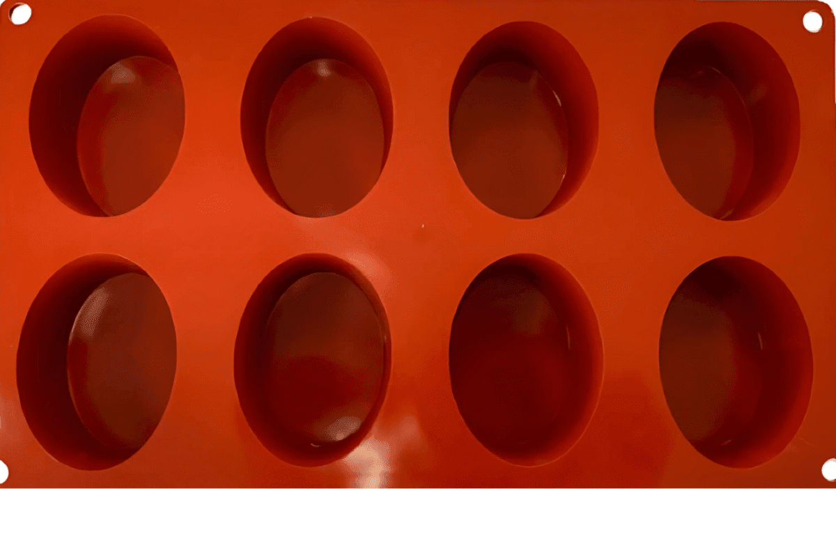 Forma silikonowa owale F-98 73x54x33 mm 8 gniazd Genes - obrazek 3