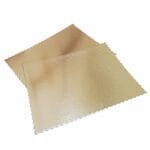 Podkład pod tort prostokątny karbowany 30x40 cm złoto biały sztywny Alfatec