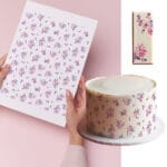 Delikatne kwiaty - tapeta cukiernicza, wydruk jadalny papier skrobiowy