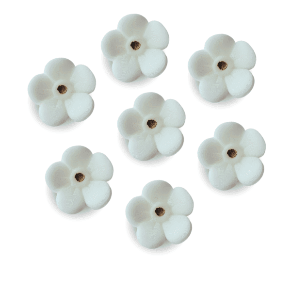 Kwiat niezapominajka cukrowa biała śr. 2,5 cm opak.7 szt.