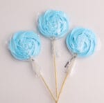 Lizaki bezowe niebieskie 4,5 cm - 3 szt - obrazek 2