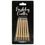 Złote świeczki na tort małe 7cm - obrazek 2