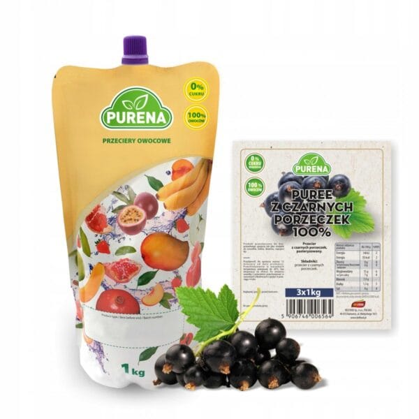 Przecier z czarnej porzeczki 100% 1KG Purena