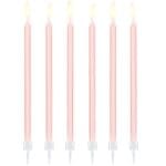 Świeczki na tort długie kolor jasny różowy Party Deco