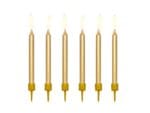 Złote świeczki na tort małe 7cm