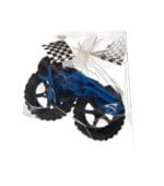 Dekoracja cukrowa na tort Motor zestaw 5 szt niebieski