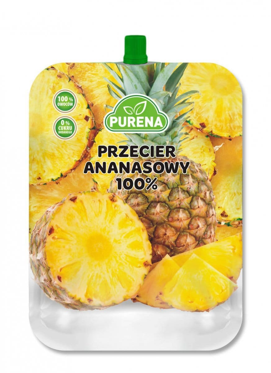 25551691462b75751f8c778be5ab0854.jpg Przecier ananasowy 100% puree 250g Purena - obrazek 1