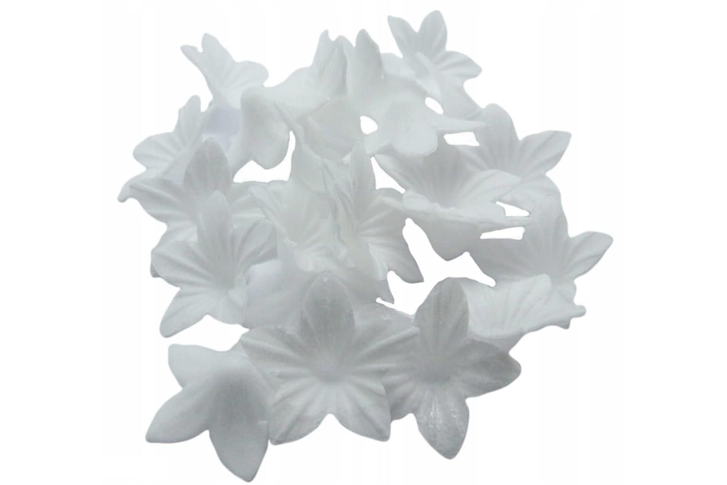 52a9734397c685fd469040db2a47041c.jpg Białe kwiatki mini waflowe Rose Decor 20szt - obrazek 1