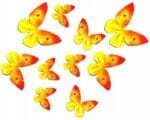 Motyle waflowe żółte 87 szt - obrazek 2