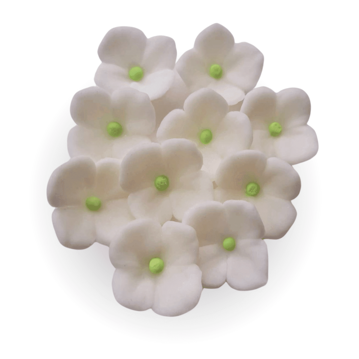 Hortensja biała 3,5cm kwietek z masy cukrowej 10 szt - obrazek 2