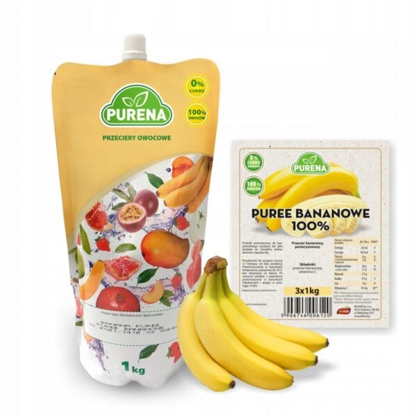 Przecier bananowy 100% 1KG Purena