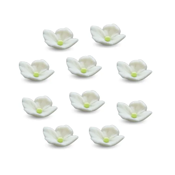 Hortensja biała 3,5cm kwietek z masy cukrowej 10 szt