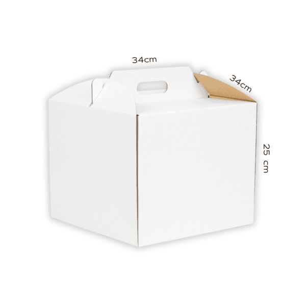 Pudełko na tort 34x34x25 z rączką