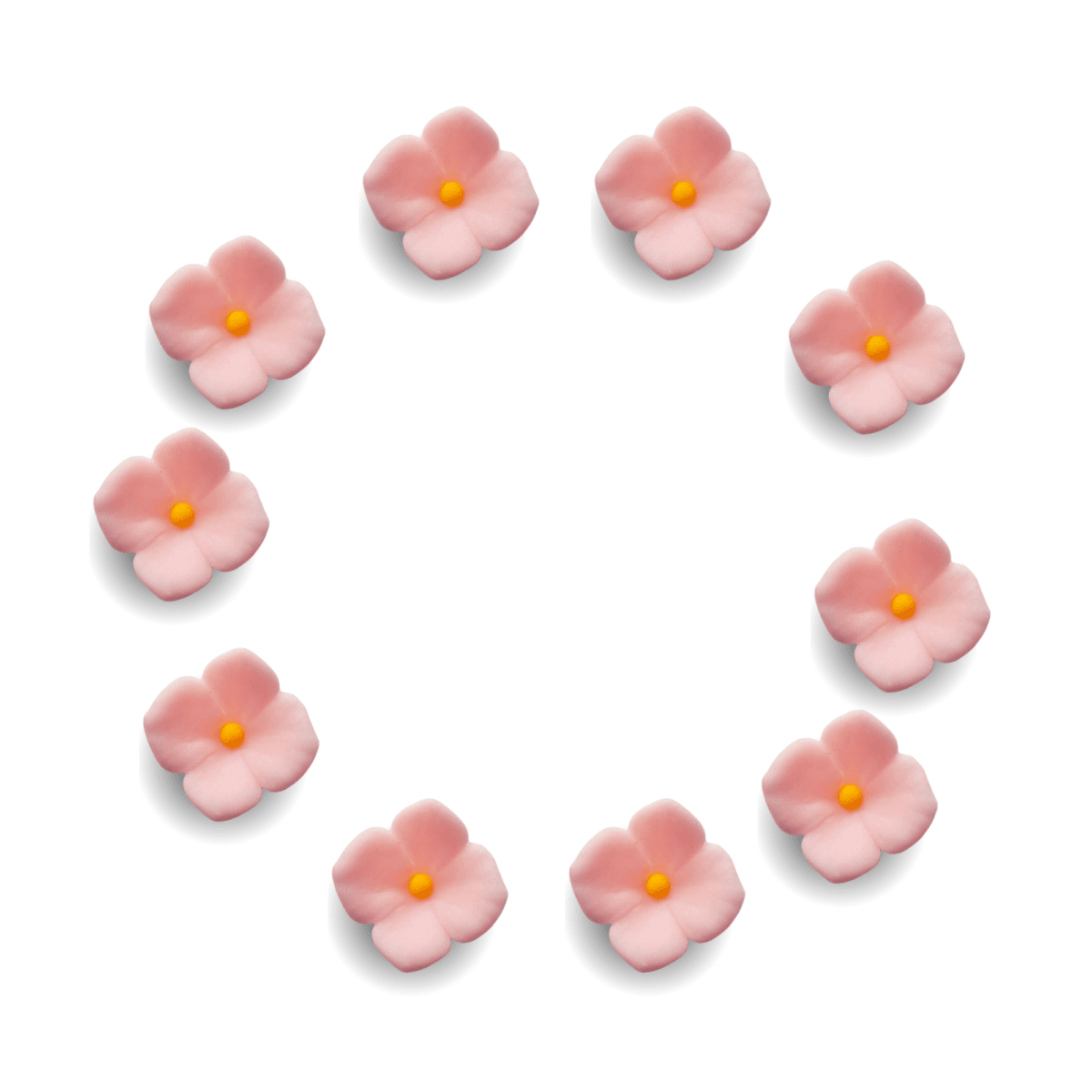 Hortensja różowa 3,5 kwiatek z masy cukrowej 10 szt - obrazek 3